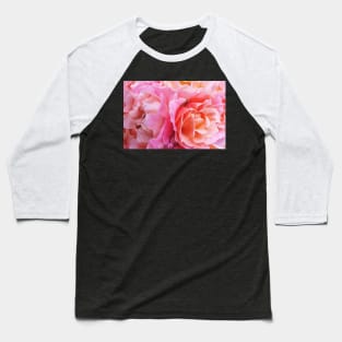 Pink Roses Bouquet Petals Texture Baseball T-Shirt